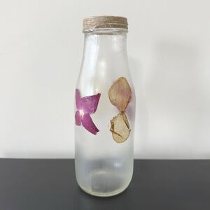 Handmade Dried Flowers Bottle Vase Home Decor Accent